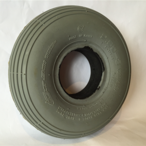 Pneu + insert 2.50-3 (210x65) gris ligné talon 42 mm (G3)