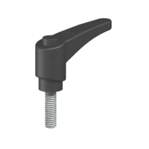 Manette indexable plastique noire 50 mm vis acier (A1)