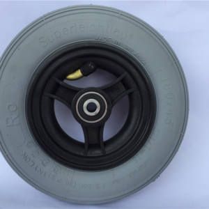 Roue pneumatique gris 180x45 entraxe 45 mm  (C4)