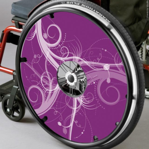 Flasque de protection 22" design floral - fixations incluses